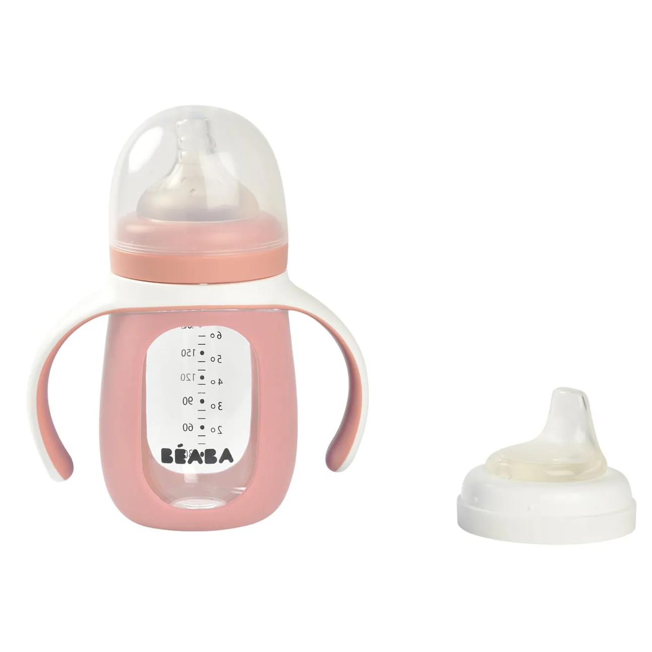 Biberon Verre D'Apprentissage 210 Ml Old Pink