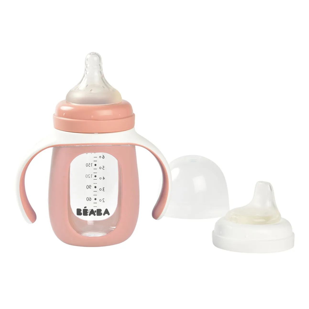 Biberon Verre D'Apprentissage 210 Ml Old Pink