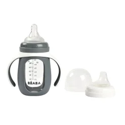 Biberon Verre D'Apprentissage 210 Ml Mineral Grey