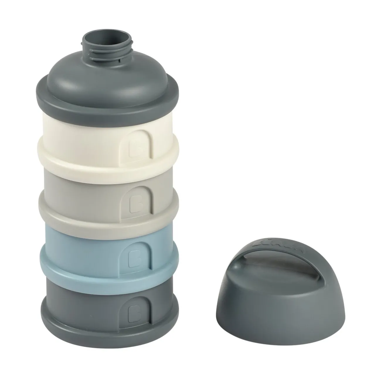 Boite Doseuse 4 Compartiments Mineral Grey / Blue
