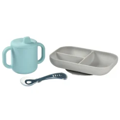 Coffret D'Apprentissage Silicone + Tasse Blue