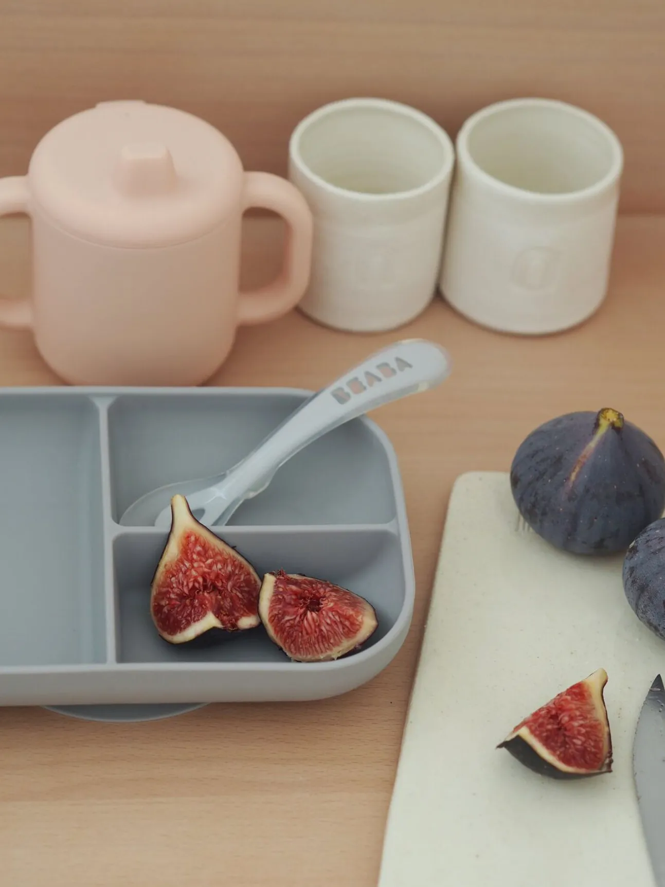 Coffret D'Apprentissage Silicone + Tasse Pink