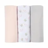 Lot De 3 Langes En Coton Swans
