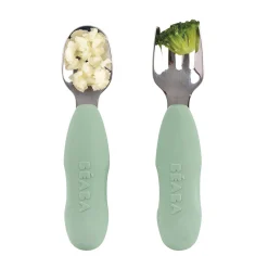 Lot De 2 Pre-Couverts Inox Sage Green