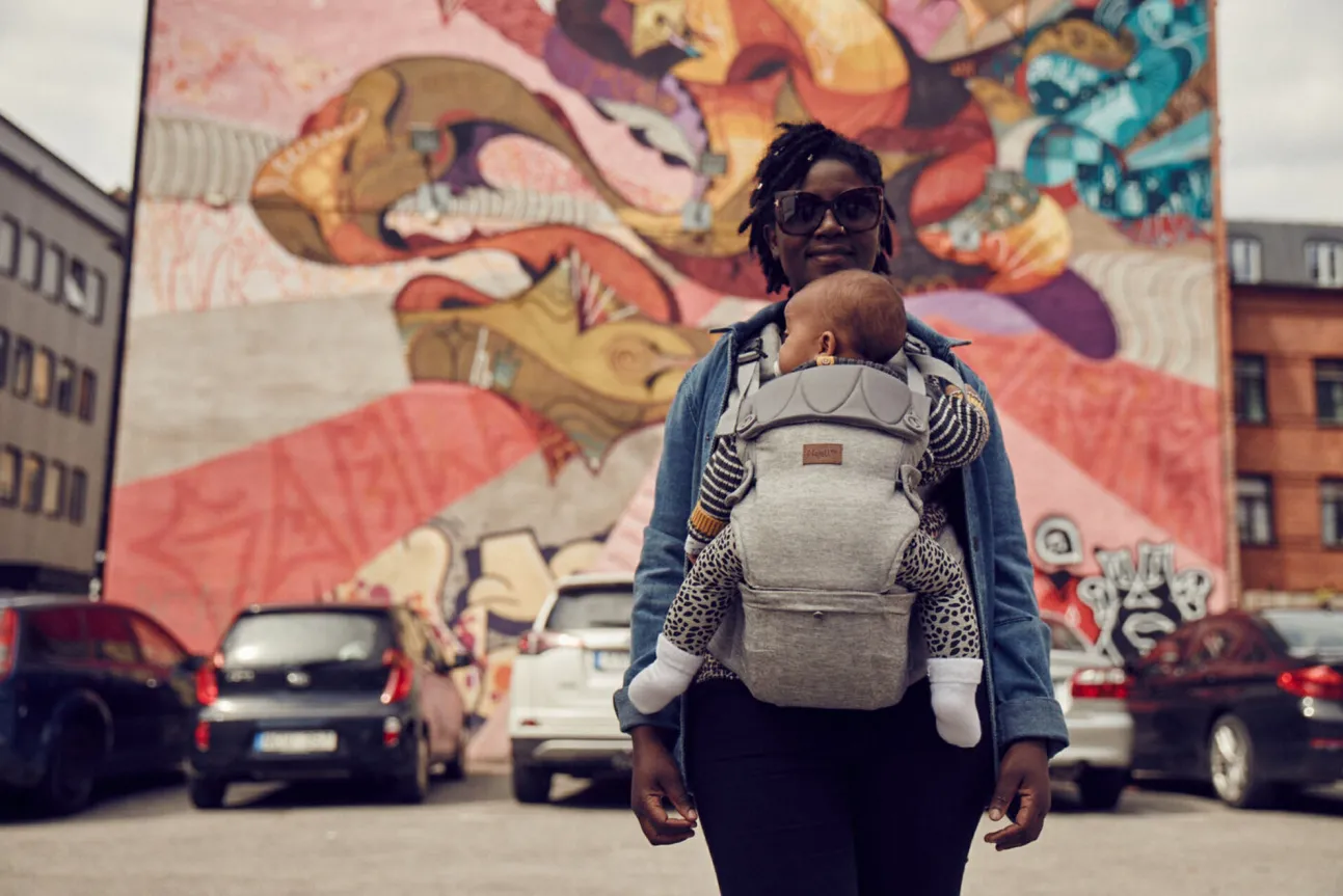 Porte Bébé Najell X Beaba Grey