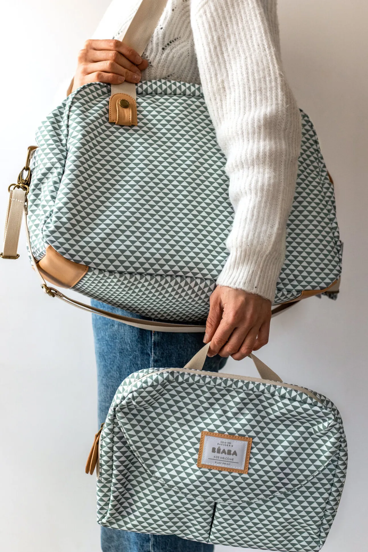 Sac A Langer Geneve Ii Play Print Sage Green