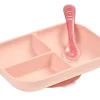 Set Repas Silicone Avec Ventouse Pink