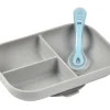 Set Repas Silicone Avec Ventouse Grey