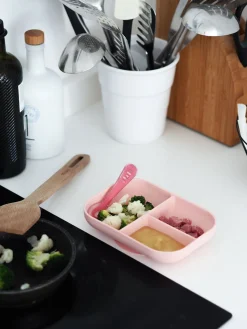 Set Repas Silicone Avec Ventouse Pink