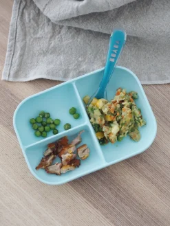 Set Repas Silicone Avec Ventouse Blue