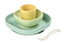 Set Vaisselle Silicone 4 Pieces Yellow