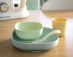 Set Vaisselle Silicone 4 Pieces Yellow