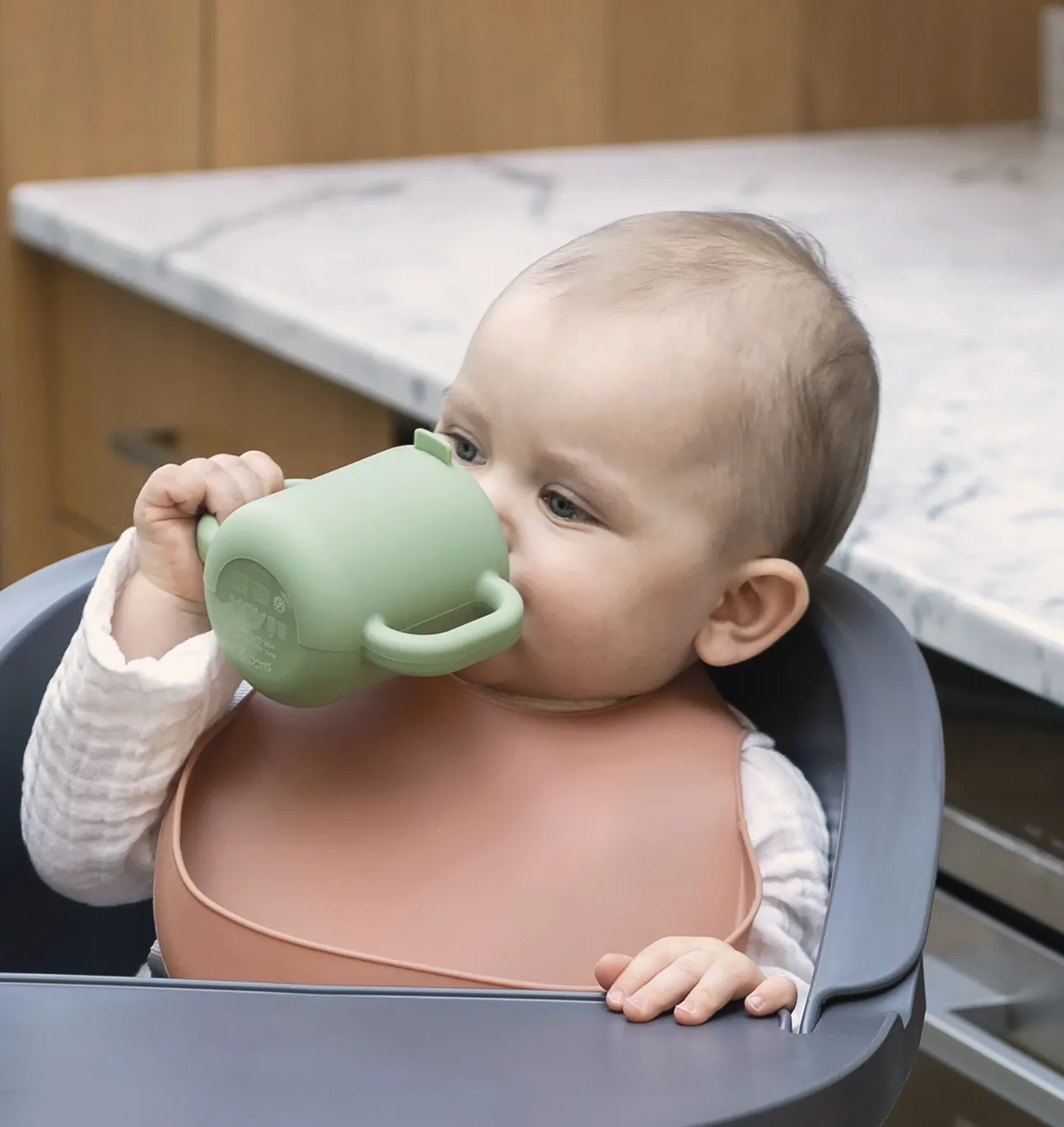 Tasse D'Apprentissage Silicone Sage Green