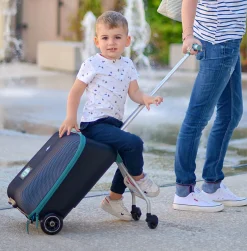 Valise Avec Assise De Voyage Luggage Eazy Green-Blue